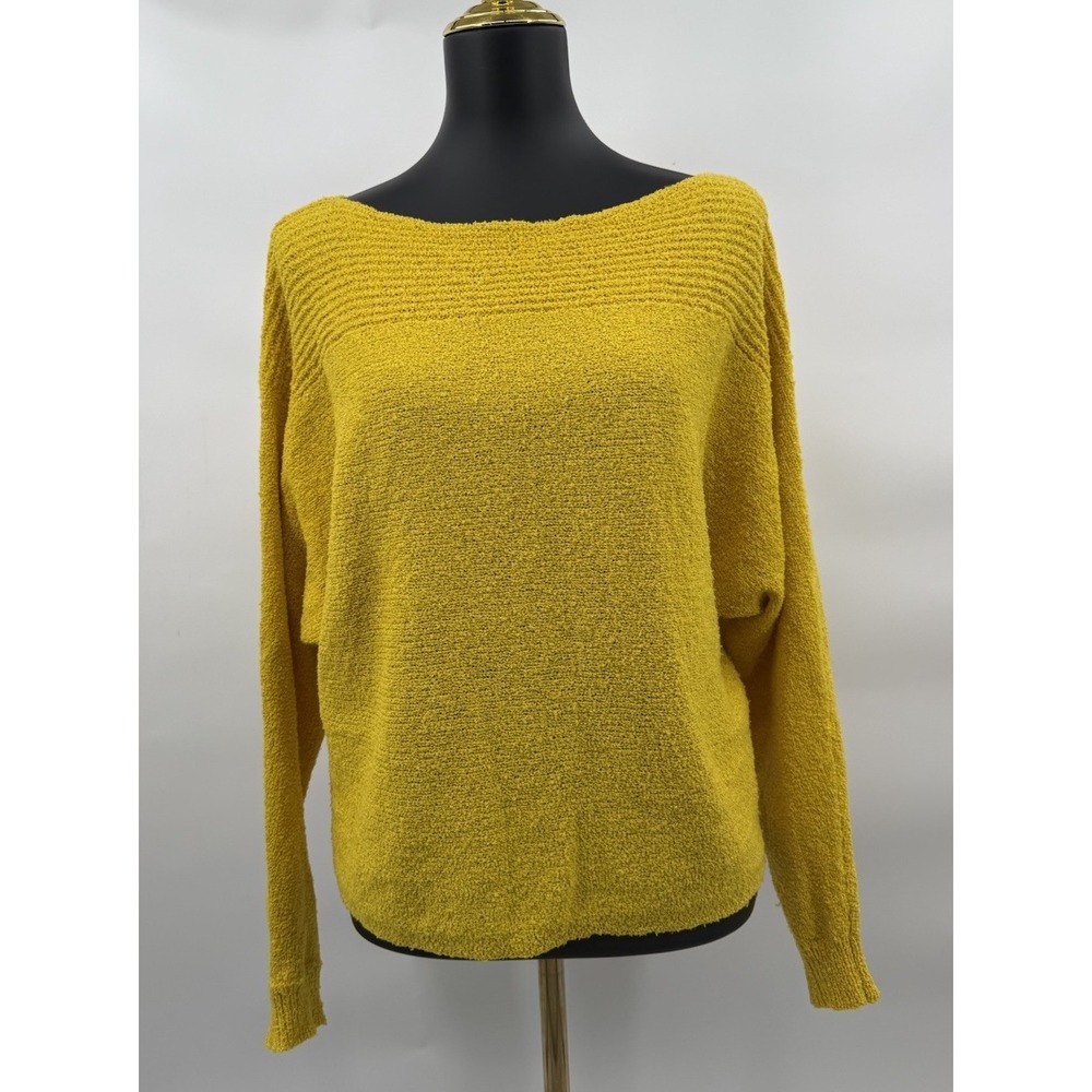 Caslon Sweater Pullover Scoop Neckline Yellow Women's Size S Office Casual